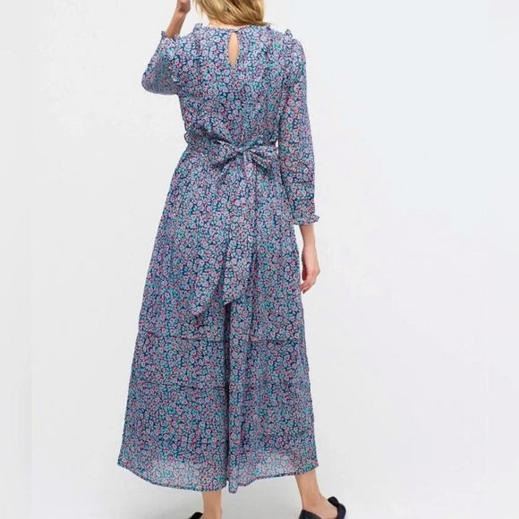 NWT Banjanan Tuckernuck MIRANDA Blue Floral blueprint Maxi Dress cottagecore - Picture 5 of 6
